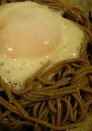 山かけ温玉蕎麦☆簡単ランチに-レシピのメイン写真