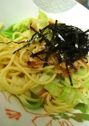 ツナと春キャベツの和風パスタ　q□☆□p-レシピのメイン写真