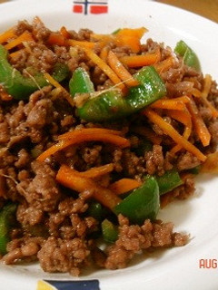 お弁当おかず★ひき肉とピーマンの炒め物-レシピのメイン写真