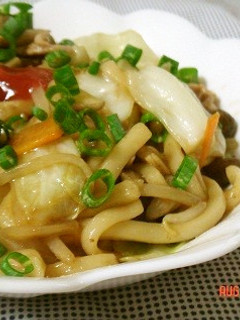 梅香る焼きうどん-レシピのメイン写真