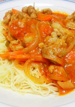 ミルキートマトチキン・スパゲティー-レシピのメイン写真