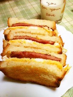 ☆甘口たまご焼きのスパムサンド☆-レシピのメイン写真