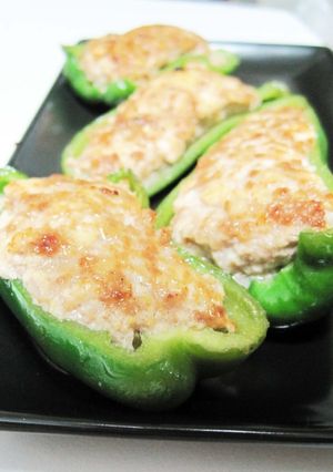 レンコンしゃきしゃき肉詰めピーマン-レシピのメイン写真