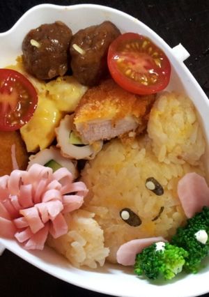 キャラ弁 星のカービー 黄色-レシピのメイン写真
