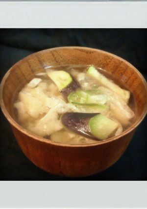 ■糖質制限■秋なす茗荷油あげ簡単お味噌汁-レシピのメイン写真