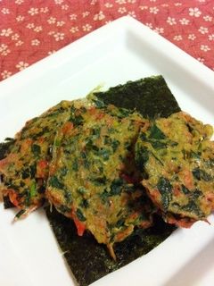 小えび(しらす)とモロヘイヤの卵焼き☆-レシピのメイン写真