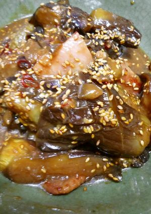 ごはんに最高!茄子とベーコンの味噌炒め煮-レシピのメイン写真