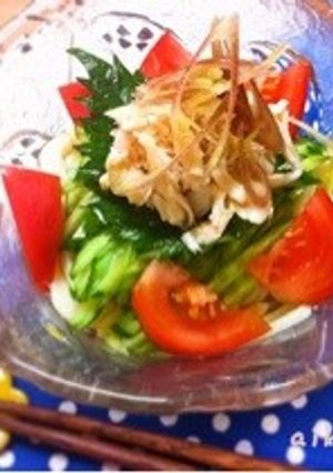鶏ささみのレモン風味サッパリ冷やしうどん-レシピのメイン写真