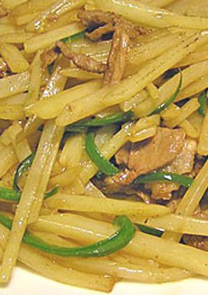 本格的なジャガイモと豚肉の炒めもの-レシピのメイン写真