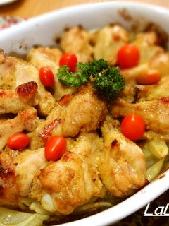 カレーな手羽元&野菜のオーブン焼き-レシピのメイン写真
