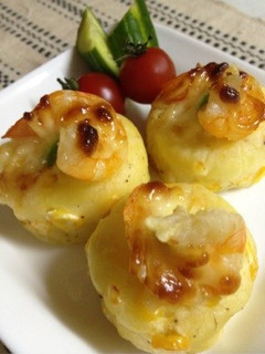 コーンポテトの海老マヨ焼き-レシピのメイン写真