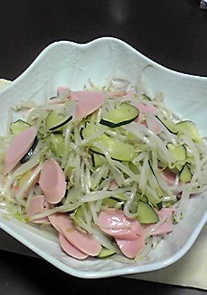 ズッキーニともやし炒め-レシピのメイン写真