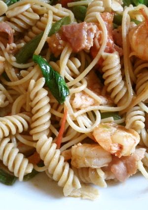 トマトと海老とベーコンのパスタ-レシピのメイン写真