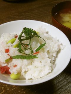 爽やか!?しらすとカリカリ梅入り枝豆ご飯-レシピのメイン写真