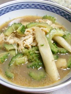 ゴーヤとごぼうの、ホタテ貝柱さっと煮-レシピのメイン写真