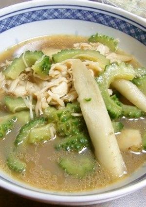 ゴーヤとごぼうの、ホタテ貝柱さっと煮-レシピのメイン写真