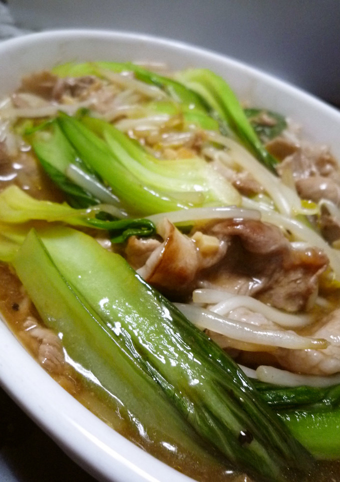 豚肉と青梗菜ともやしの中華炒め煮-レシピのメイン写真