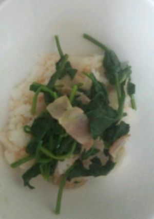 ほうれん草ベーコン鮭のチャーハン-レシピのメイン写真