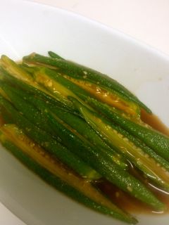 オクラの麺つゆワサビ合え♪-レシピのメイン写真