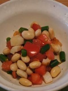 大豆&ちくわ&いんげん&トマトの和え物-レシピのメイン写真