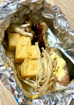秋鮭ときのこと厚揚げのホイル焼き♪-レシピのメイン写真