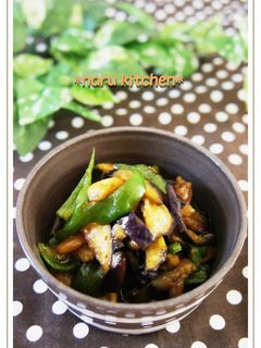 超簡単✤焼肉のタレでなすとピーマン炒め✤-レシピのメイン写真