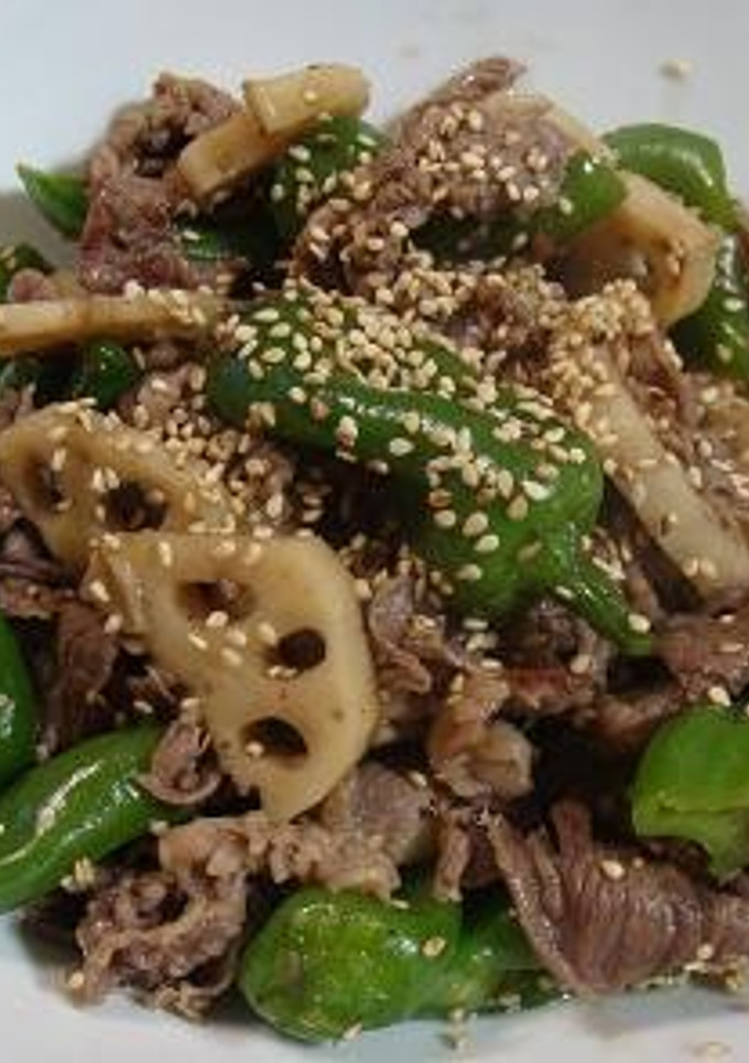万願寺とうがらしと牛肉の炒め煮-レシピのメイン写真