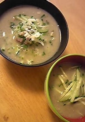 冷や汁風？簡単朝ごはん-レシピのメイン写真