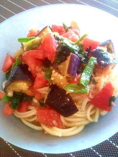 夏野菜でカッペリーニ風冷やしうどん-レシピのメイン写真