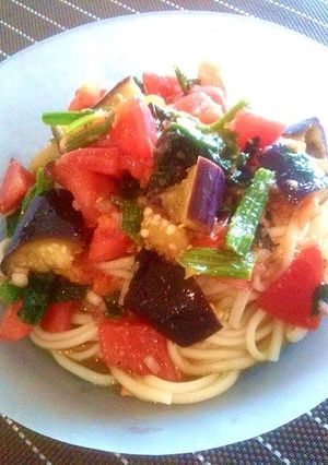 夏野菜でカッペリーニ風冷やしうどん-レシピのメイン写真
