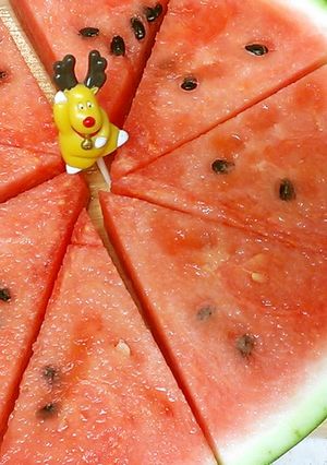 夏！冷たいスイカのケーキ　1分で完了！-レシピのメイン写真