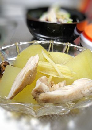 とろとろ冬瓜と鶏ササミのさっぱり煮物-レシピのメイン写真