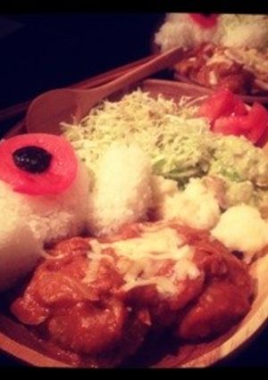 目玉のオヤジ入り煮込みハンバーグ（笑）-レシピのメイン写真