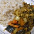 夏野菜たっぷりキーマカレー風