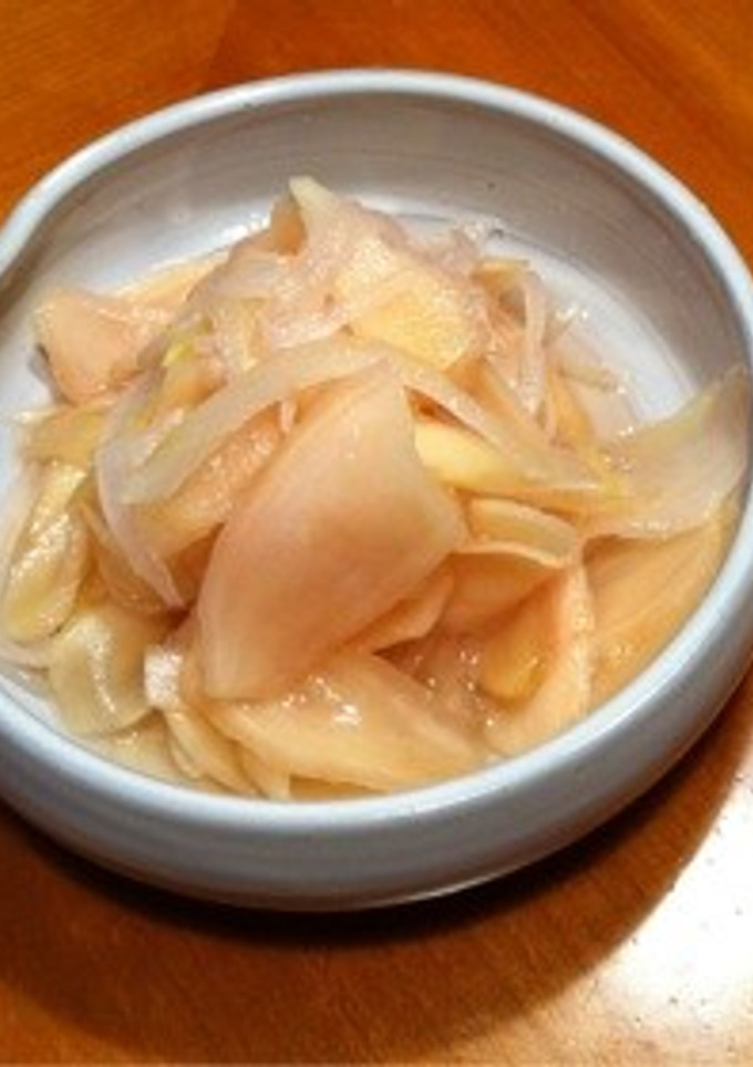 新しょうがと玉ねぎの甘酢漬け(ガリ)-レシピのメイン写真