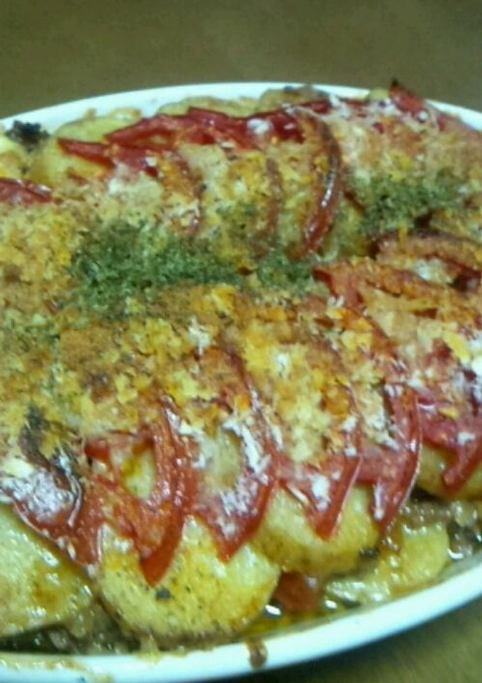 ジャガイモと完熟トマトの挽き肉グラタン-レシピのメイン写真