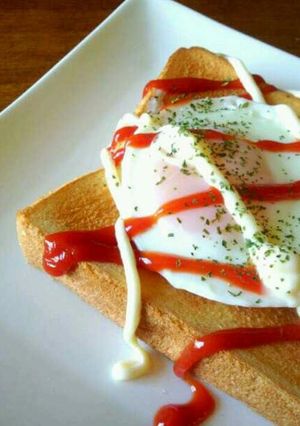簡単!朝食にも!卵のオープンサンド♪-レシピのメイン写真