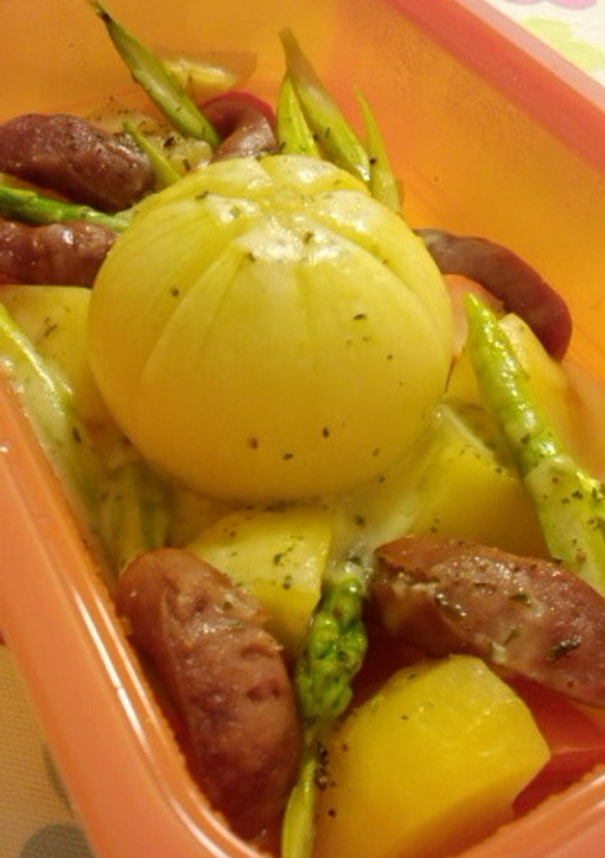 レンジで簡単♪丸ごと蒸し野菜-レシピのメイン写真