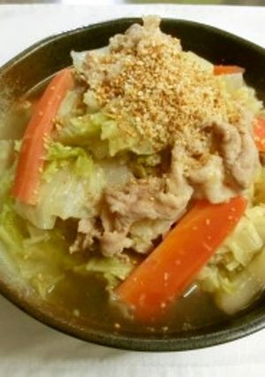 白菜と豚肉の炊いたん　ごま風味-レシピのメイン写真