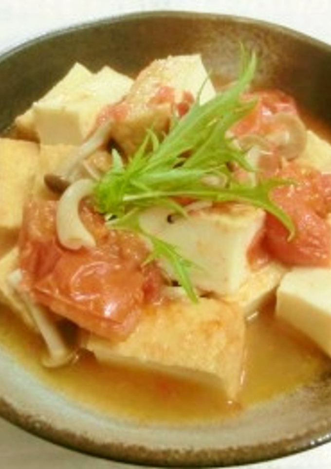 厚揚げとしめじのトマト煮-レシピのメイン写真