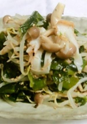 ワカメとちくわときのこともやしの中華和え-レシピのメイン写真