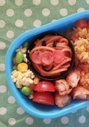 *キャラ弁*冷食パスタでアンパンマン-レシピのメイン写真