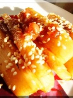 れんこんの梅炒め-レシピのメイン写真