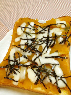 かぼちゃの煮物で和♪かぼチーズトースト-レシピのメイン写真
