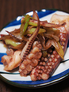イカ下足とネギの生姜麺つゆ焼き-レシピのメイン写真