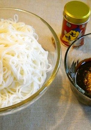 酢味噌ダレで食べるそうめん-レシピのメイン写真