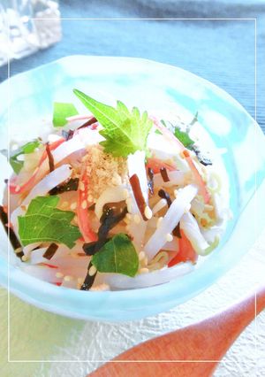 もやしとカニカマの塩昆布胡麻酢和え-レシピのメイン写真