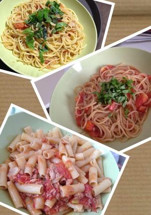 旦那が癖になる新鮮トマトパスタ-レシピのメイン写真