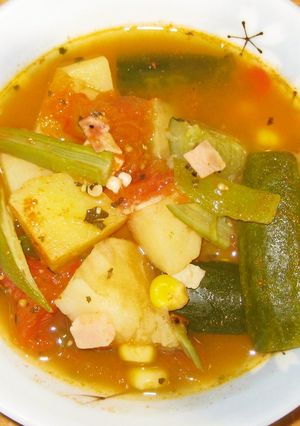 夏野菜で簡単！ミネストローネのスープ。-レシピのメイン写真