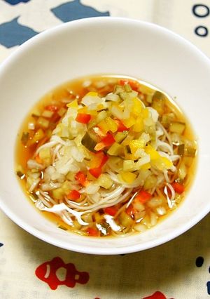 ピクルス液で素麺椀-レシピのメイン写真